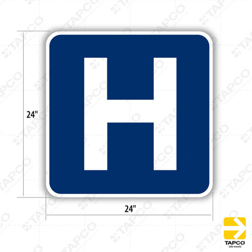 D9-2 HOSPITAL (symbol) Sign