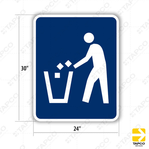 D9-4 LITTER CONTAINER (Symbol) Sign