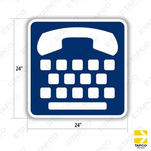 D9-21 TELEPHONE DEVICE FOR THE DEAF (symbol) Sign