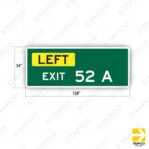 E1-5bP LEFT WITH EXIT NUMBER PLAQUE