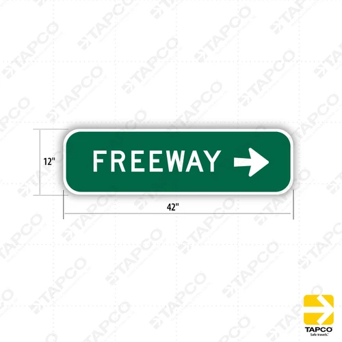 G82 (CA) FREEWAY (arrow symbol) Sign