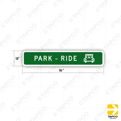 G95E (CA) PARK - RIDE (vehicle symbol) Sign