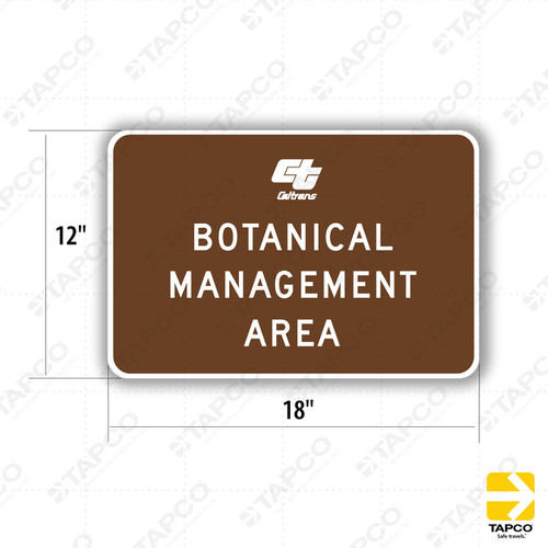 G200-82A (CA) BOTANICAL MGMT AREA Sign