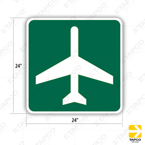 I-5 AIRPORT (symbol) Sign