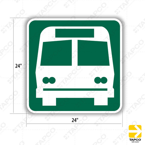 I-6 BUS STATION (symbol) Sign