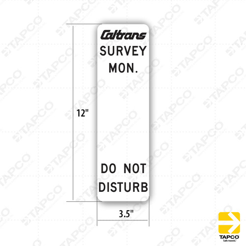 S2 (CA) Inventory Survey Marker Sign