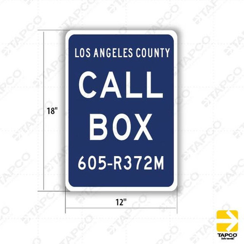 SG25 (CA) CALL BOX Sign