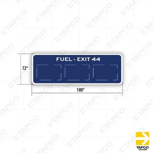 SG42-2 (CA) SINGLE EXIT INTERHANGE (ONE SERVICE) MAINLINE Sign
