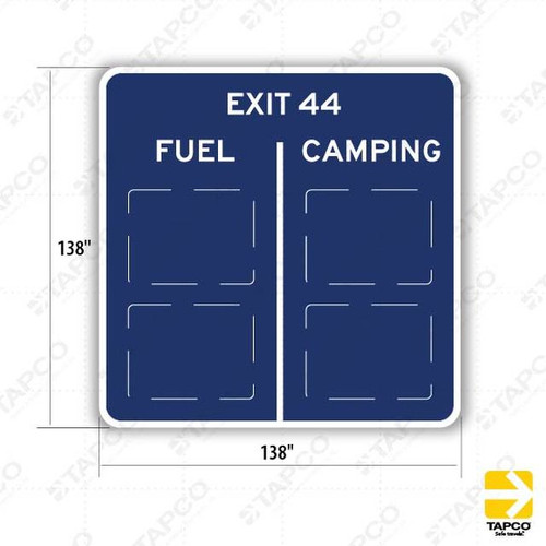 SG42-6 (CA) SINGLE EXIT INTERHANGE (TWO SERVICES) MAINLINE Sign