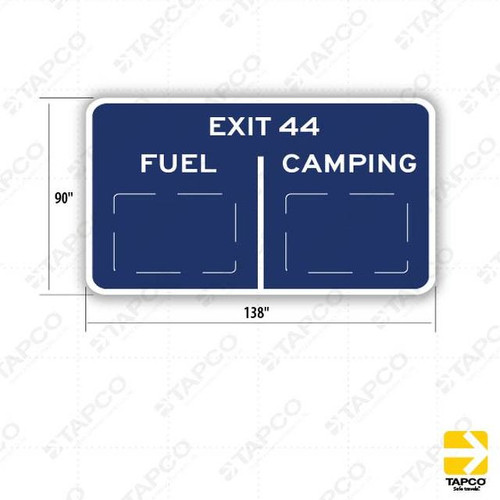 SG42-7 (CA) SINGLE EXIT INTERHANGE (TWO SERVICES) MAINLINE Sign