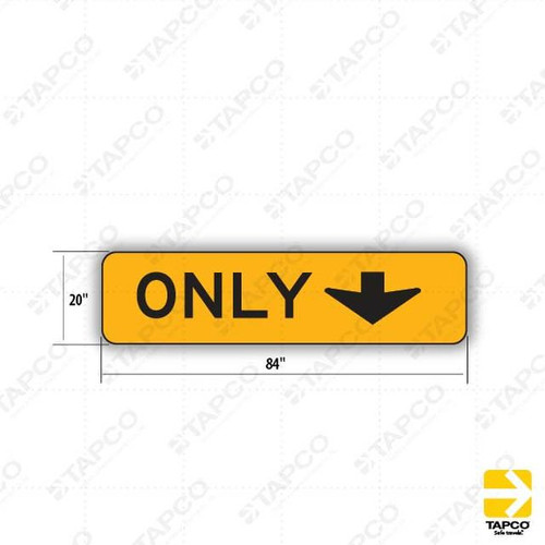 W61F (CA) ONLY (Arrow Symbol) Sign