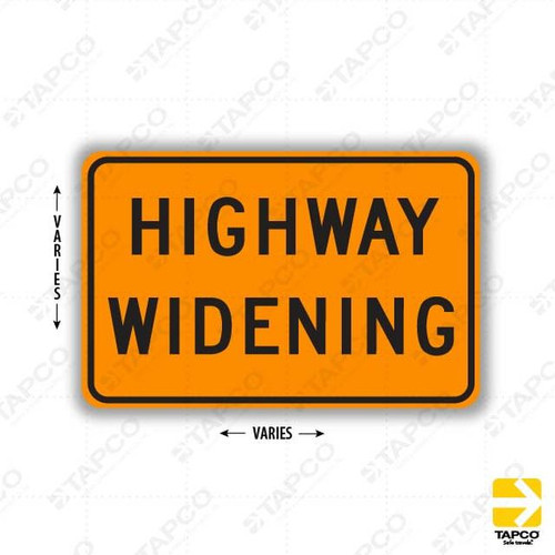 C23B (CA) HIGHWAY WIDENING Sign
