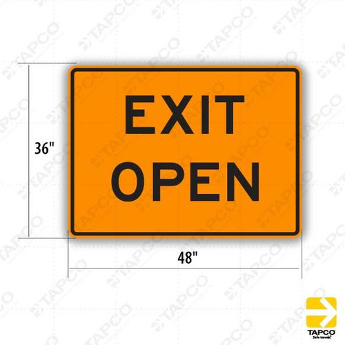 E5-2 EXIT OPEN Sign