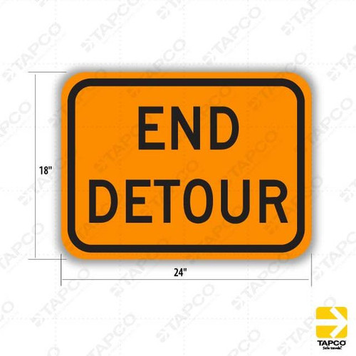 M4-8a END DETOUR Sign