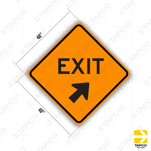 SC18 (CA) EXIT (arrow symbol) Sign