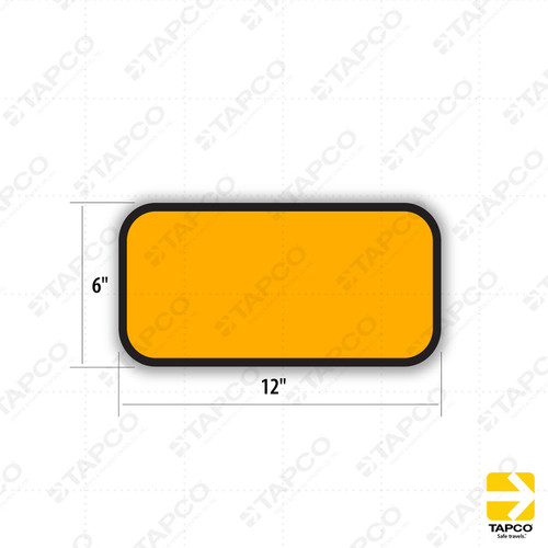 OM2-2V HIP Solid Yellow Vertical attached to 6" 1.12# U-Channel Post