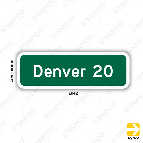 D2-1 Distance Guide - 1 LINE Sign
