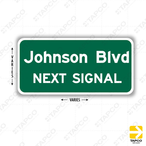 D3-2 Advance Street Name - 2 LINES Sign
