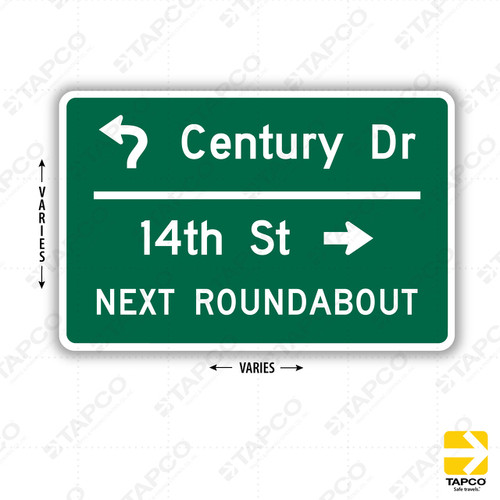 D3-2 Advance Street Name - 3 LINES Sign