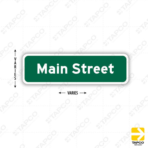 G7-1 (CA) STREET NAME Sign