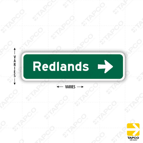 G8-1 (CA) CITY DESTINATION (arrow symbol) Sign