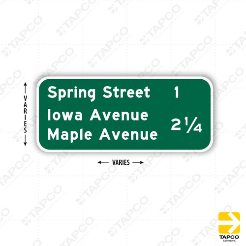 G23-6 (CA) Interchange Sequence (specify) 3 LINES Sign