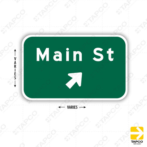 G85-1 (CA) EXIT DIRECTION (specify) 2 LINES (arrow symbol) Sign