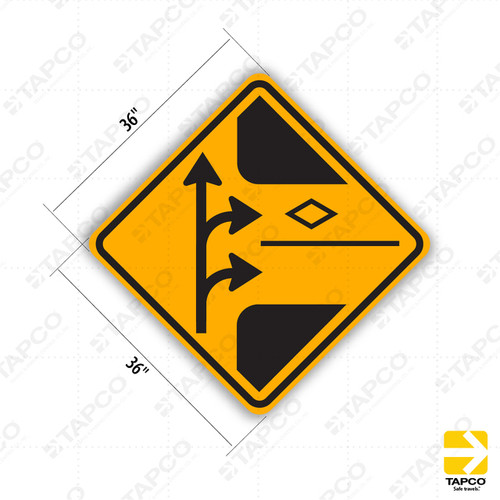SW54-1 (CA) HOV LANE SELECTION LEFT, RIGHT or VERTICAL ARROW) Sign