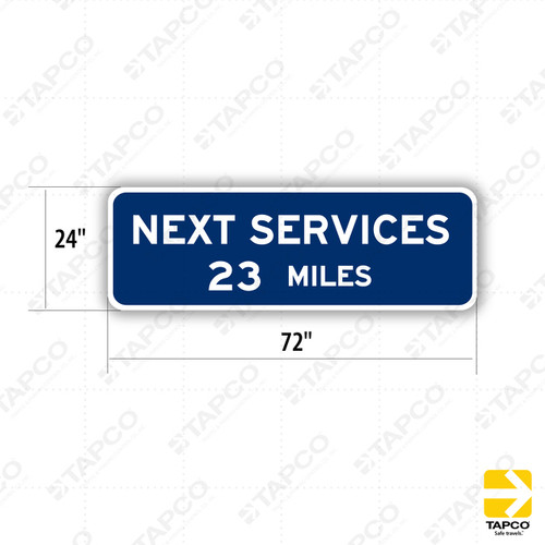 D9-17P NEXT SERVICES XX (specify amount) MILES Sign