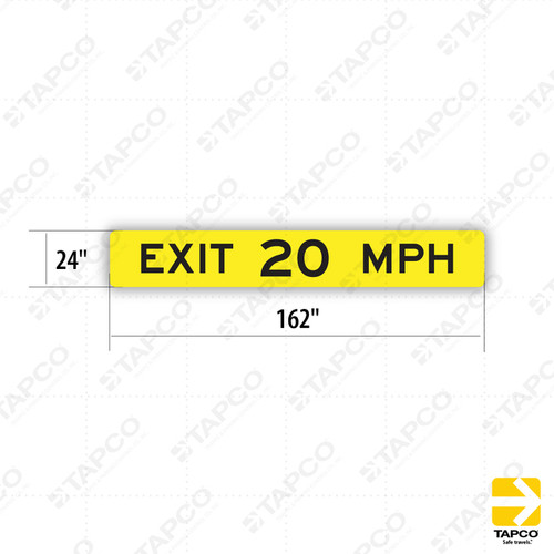 E13-2 ADVISORY SPEED RAMP/EXIT XX (specify) MPH Sign
