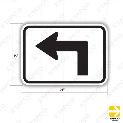 M5-1 Advance Turn Arrow (Left) Sign