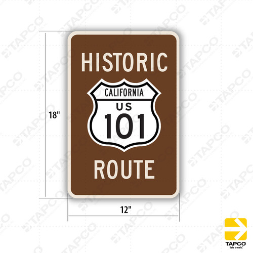S18 (CA) HISTORIC ROUTE (specify) Sign