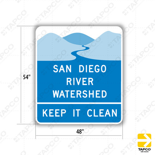 S36 (CA) Watershed Boundary Sign