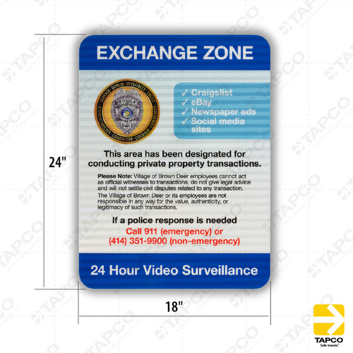 Internet Exchange Safe Zone Sign