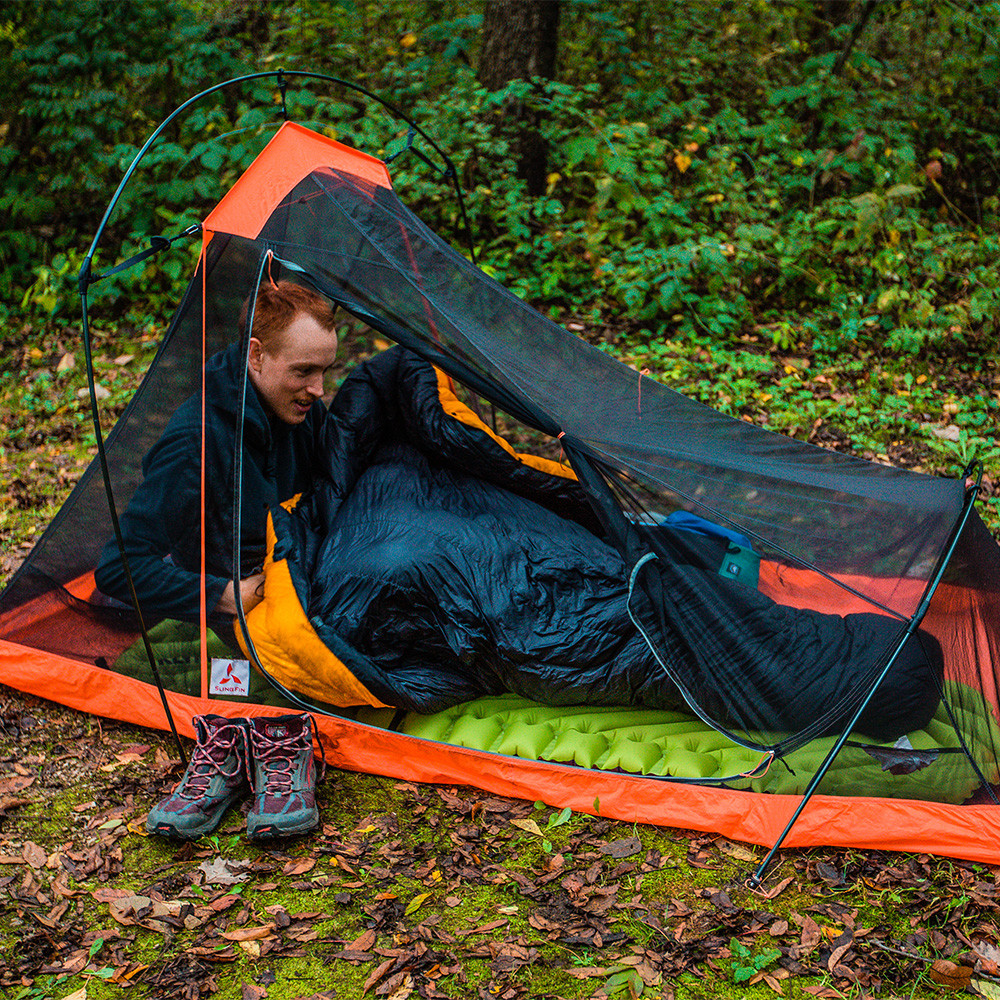 Conundrum Custom Sleeping Bag | Down Hybrid Camping Quilt