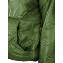 近距离的一个隐藏的可调节减震绳腰带从犯罪森林绿壳,轻量级、合成绝缘,温暖的温度,耐用,用木炭衬垫拉链连帽套衫的夹克