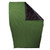opened up view of a forest shell lightweight synthetic blanket style sleeping bag quilt with a black interior