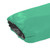 close up top view of a robins egg shell lightweight synthetic sleeping bag quilt with a black interior