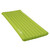 top front view of a green lightweight, comfortable, packable sleeping pad used for outdoor adventures