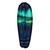 Aurora Series quilt folded in half lengthwise, displaying the navy exterior with green aurora borealis and mountain print, on a white background."