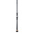 Fishing rod handle with cork grip and reel seat, black rod blank