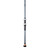 Fishing rod handle with cork butt grip, reel seat, and gray graphite blank on white background