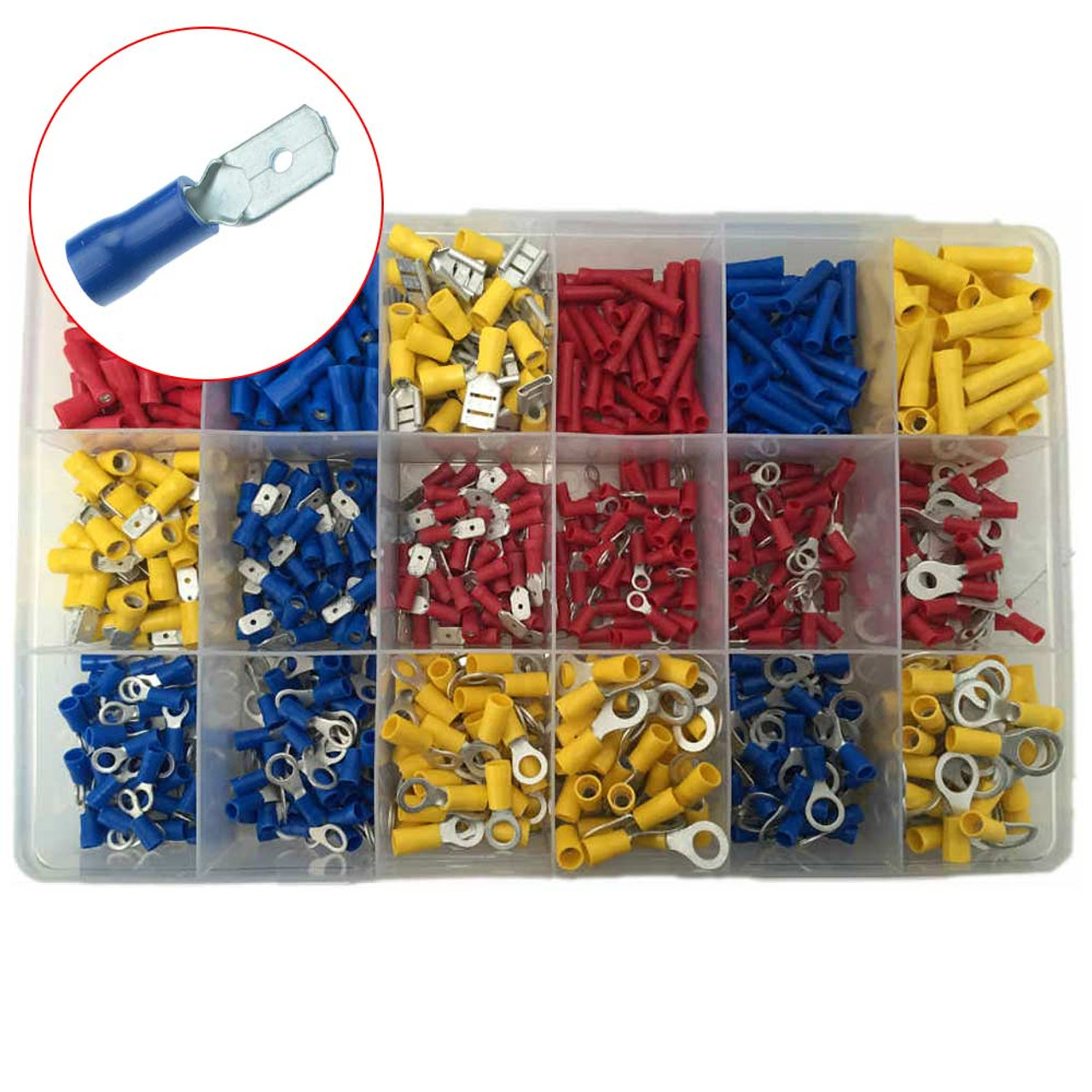 Assorted Insulated Terminal Kit 1205 Piece - Wolfchester Australia