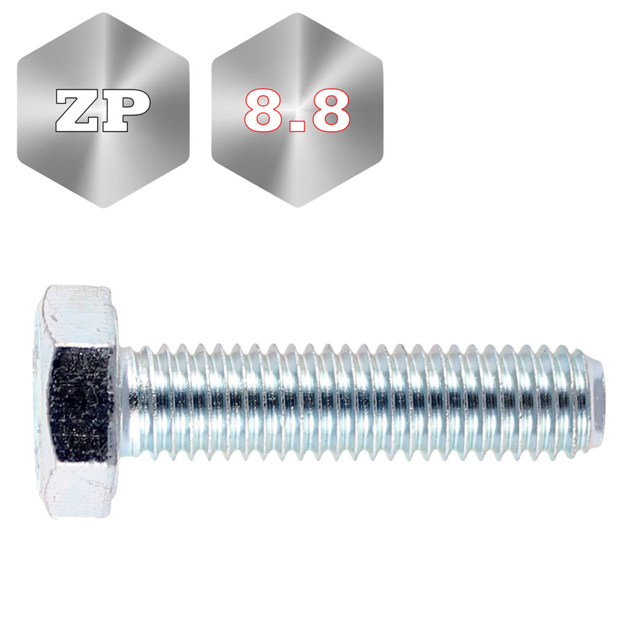 8.8 Metric Head Head Screw Zinc Plated Coarse Thread Wolfchester Australia