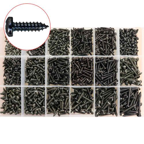 Assorted Black Self Tapers 1600 Piece (GK1313 440)