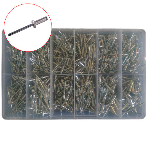 Assorted Steel Blind Rivets 850 Piece - Wolfchester Australia