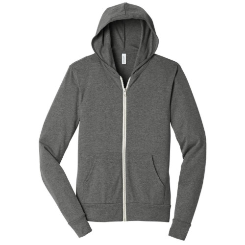 Bella+Canvas Unisex Tri-Blend Zip Light Hoodie-AiNGrp