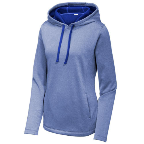 Ladies Sport-Wick Heather Fleece Hooded Pullover-AiNGrp