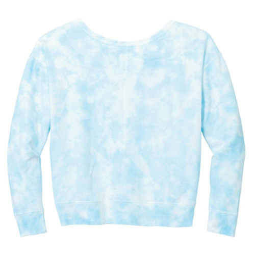 Ladies Beach Wash Cloud Tie-Dye V-Neck Sweatshirt-AiNGroup