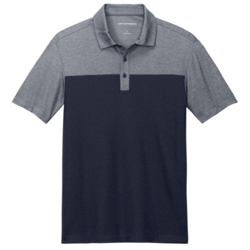 Embroidered Fine Pique Blend Blocked Polo-AiNGrp